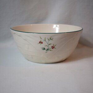 Vintage Pfaltzgraff Winterberry  Embossed Basket Serving Bowl